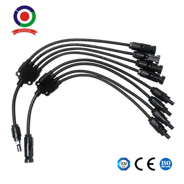 Quality 1 Pair Y Branch Solar Panel 30A Cable Connector FFM MMF PV Wire T Splitter for sale