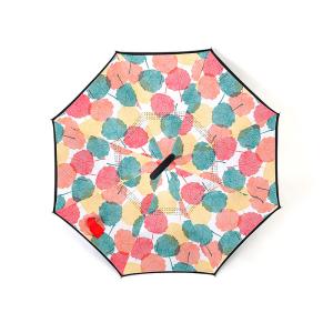 Buy cheap C Handle 190T Reverse Inverted Umbrella Double Layer Inside Out Windproof 49 Arc from wholesalers