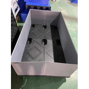 Buy cheap Reusable Plastic Foldable Boxes Gray Collapsible Plastic Crates Rectangular from wholesalers