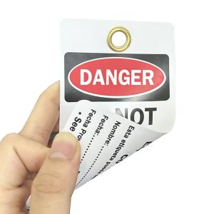 Customized Durable Plastic Safety Tag Design Preventing Accidents