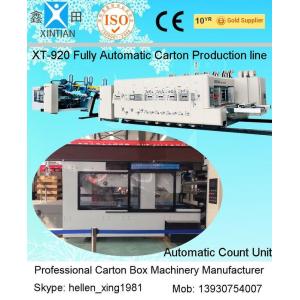 Fully Automatic Inline Flexo Carton Box Printer Slotter Die Cutter with Folder
