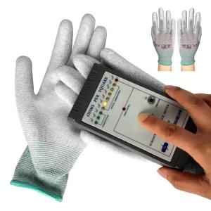Buy cheap Dust Free PU Coated ESD Palm Fit Anti Static Gloves from wholesalers