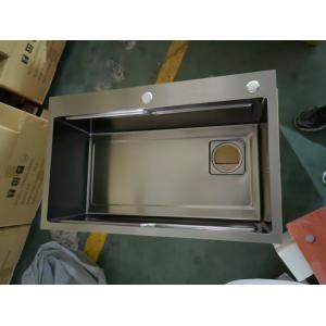 Buy cheap Black Undermount Stainless Steel Kitchen Sink With 1.2mm Thickness And Easy Cleaning from wholesalers