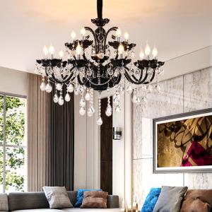 Buy cheap Black and silver crystal chandelier light fixtures ( WH-CY-20) from wholesalers