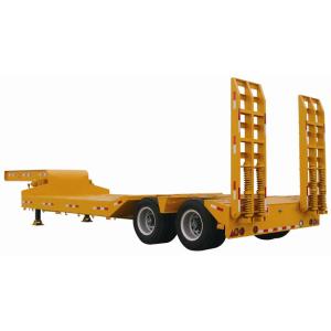 Buy cheap 13m 50T Super lower Clearance Low Bed Semi Trailer with 2 axles and Tire Exposed from wholesalers