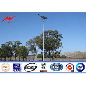 Buy cheap Q235 Hot Dip Galvanized Street Light Poles 12m With Cross Arm 1.8 Safety Factor from wholesalers