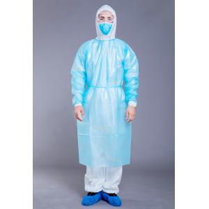 Buy cheap Knitted Cuff 37g Disposable Isolation Gown Blue from wholesalers