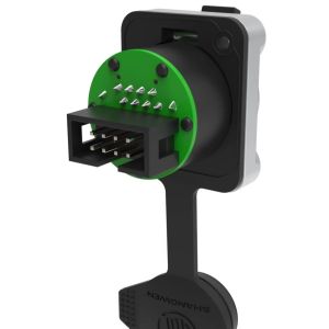 Buy cheap Outdoor IP65 Straight Plug 8P Horn Socket Rj45 8 Pin Female Connector Ethernet Signal Cable Network Electrical Cable Connector from wholesalers