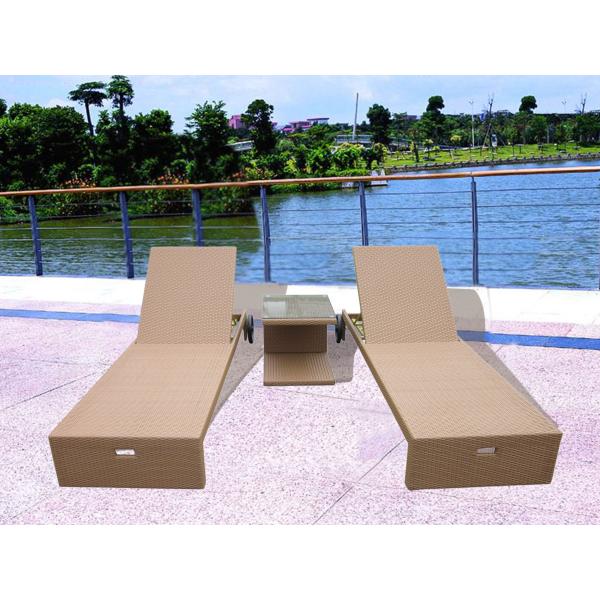Quality hotel garden sun lounger rattan chaise lounge for sale