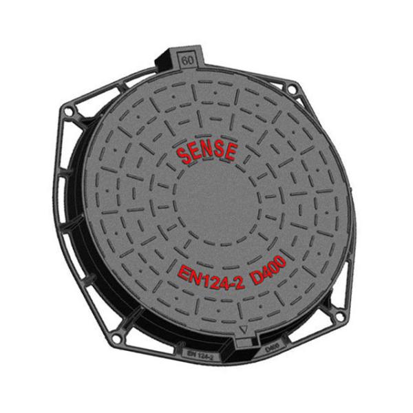 Quality D400 Drainage Round Cast Iron Recessed Manhole Cover Municipal Construction for sale