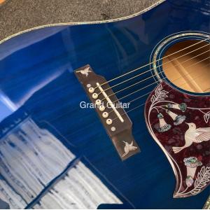Buy cheap Custom GB-Viper Blue Dove Acoustic Guitar 41 Inches D Body Abalone Inlay Binding from wholesalers