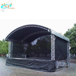 China Heavy Duty 520*760mm Lighting Aluminum Roof Truss System Curved on sale