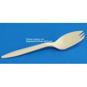 Buy cheap 5.5 inch BPA FREE Spork Biodegradable Plastic PLA Fork Spoon Combination Corn Starch Compostable Disposable bagplastics from wholesalers