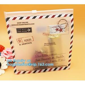 Buy cheap slider k PVC cosmetic bag promotional custom printed plastic bag, Eco-friendly frosted clear pvc plastic garment b from wholesalers