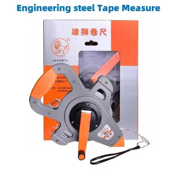 Buy cheap 30M 50M 100M Retractable Metric Tape Open Reel Long Steel Tape Measure Measuring Ruler Woodworking Construction Site Surveying from wholesalers