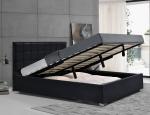 Buy cheap Black Plush Velvet Upholstered Gas Lift Bed Stain Resistant With Four Metal Feet from wholesalers