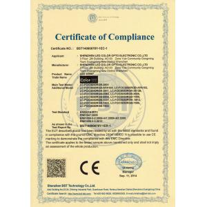 Shenzhen LED Color CO.,LTD. Certifications