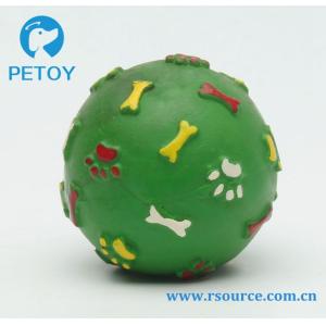 Buy cheap Bone and paw printing Latex squeaky dog ball toy from wholesalers