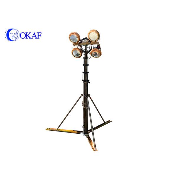 Quality Manual Telescoping Camera Mast , Surveillance Telescopic Antenna Tower Aluminum for sale