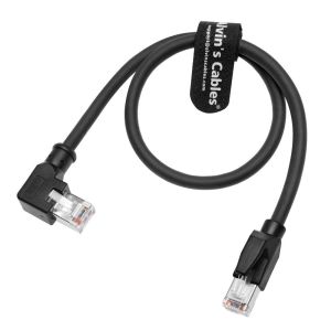 Buy cheap Alvin's Cables Profinet Cat6 Shielded Ethernet Cable Left Angle High Flex Gold Plated 1m for PLC Robotics from wholesalers