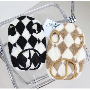 Buy cheap Diamond Argyle Pattern Pet Coat Warm Winter Apparel Brown Black from wholesalers
