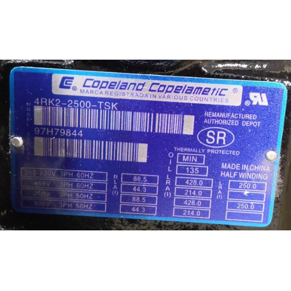 Quality Black Color Copeland Semi Hermetic Compressor 25HP 4RK2-2500-TSK R22 Refrigerant for sale