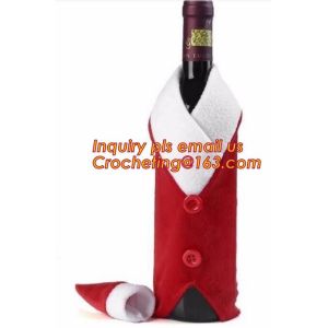 Buy cheap Felt Wine Bag As Clothes, Felt Wine Bag With String, Santa Pants Felt Wine Bag, suppling latest style Santa pants felt w product
