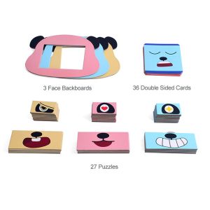 Buy cheap Multicolor Expression Puzzle Geometric Figures Matching Emotion Expression for Children's Logical Thinking from wholesalers