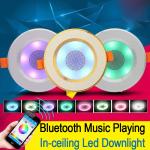 Buy cheap App Control Bluetooth Music Light Bulb 2 In 1  In Ceiling Speaker With Led Down Light Lamps from wholesalers
