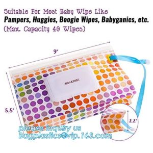 Colorful printing eva wet baby tissue paper bag, Customized EVA eco-friendly