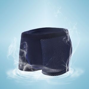 Buy cheap 2xl 3xl Mens Mesh Boxer Shorts Black Underwear Breathable Summer U Shape Crotch from wholesalers