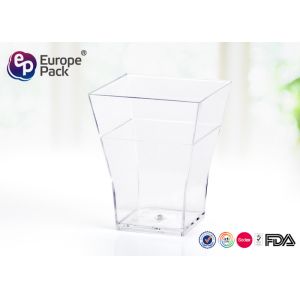 Buy cheap Transparent Plastic Square Cups PS Material FDA LFBG Certificate from wholesalers