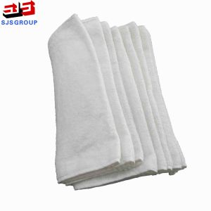 Super absorption Multipurpose wiping rags cut used workshop towel rags White