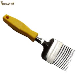 Buy cheap Durable Yellow Hive Tools stainless steel Honey Uncapping fork with plastic handle from wholesalers