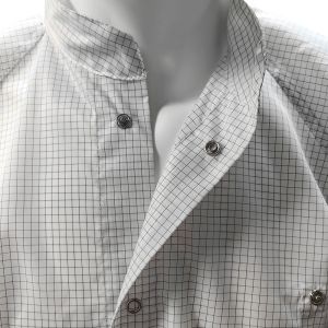 Buy cheap 98% Polyester+2% Carbon Fiber 5mm Grid ESD Antistatic Safety Coat Breathable Mesh Back For Cleanroom from wholesalers