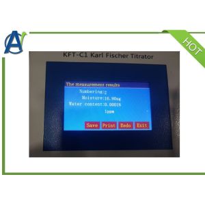 ASTM D6304 Coulometric Karl Fischer Titration Equipment for Trace Moisture Test