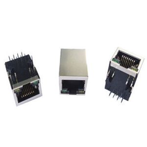 Buy cheap PCB Jack 1- port RJ45 Connector with LED 8 pin Shielded and Through Hole Plug from wholesalers