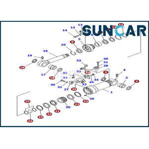 China 707-99-44270 Blade Cylinder Seal Kit PC128UU PC138US Komatsu Cylinder Inner Oil Seal Service Kit on sale