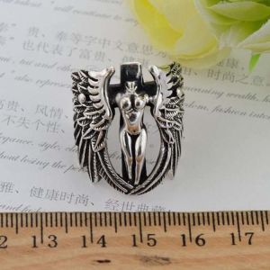 Buy cheap Thai Sterling Silver Angell Style Men's 925 Silver Ring (R6030806) from wholesalers