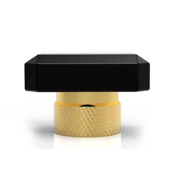 Buy cheap OEM ODM Zinc Alloy Perfume Cap Square Inlay Turn Gold Plated from wholesalers