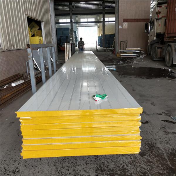 Quality embossing rock wool sandwich panel 1150-50-0.426mm with beautiful appearance for sale