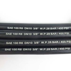 EN853 SAE 100 R6 Wire Braid Hydraulic Hose Oil Air Water Textile Rubber Hose
