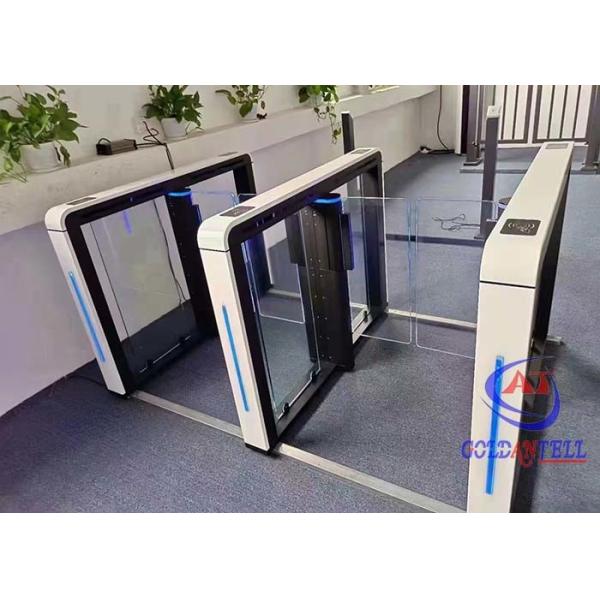 Quality Custom Color White Access Control Turnstiles Quick Pass Swing Barrier Speed Gate for sale