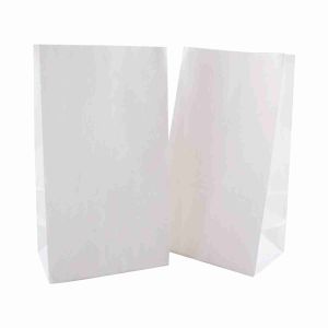 Buy cheap Plain White Waxpaper Kraft Paper Bread Bags Biodegradable 250g product