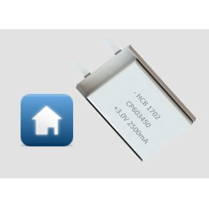 Buy cheap 2500mAh 450KW/kg 3V CP603450 Lithium Pouch Cell from wholesalers