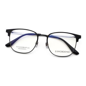 Buy cheap Pure Titanium Aluminum Glasses Frame Clip-On Black Business Glasses product