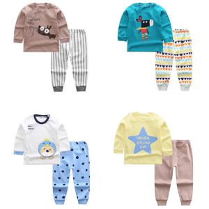China New Arrived wholesale Animal patterns long sleeve kids clothing set on sale
