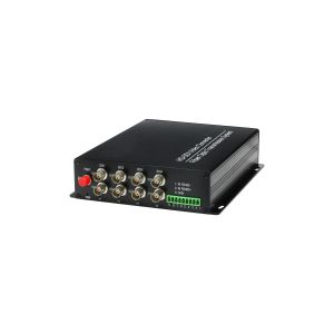 Buy cheap Full HD single mode 4channel HD SDI and Loop out  transmitter video to fiber converter with RS485 data SFP Ethernet from wholesalers