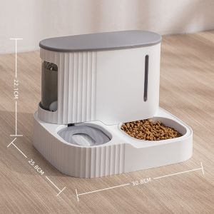Automatic Water Feeding Cat Double Bowl Prevent Upsetting