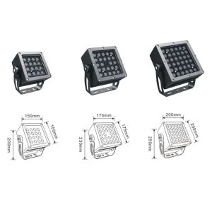 DMX512 Sqaure LED Flood Lights 24VDC With Optional Honeycomb Louver